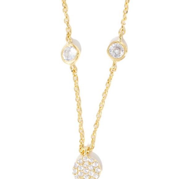 CZ Charm Dangle Chain Necklace - Picture 3 of 3